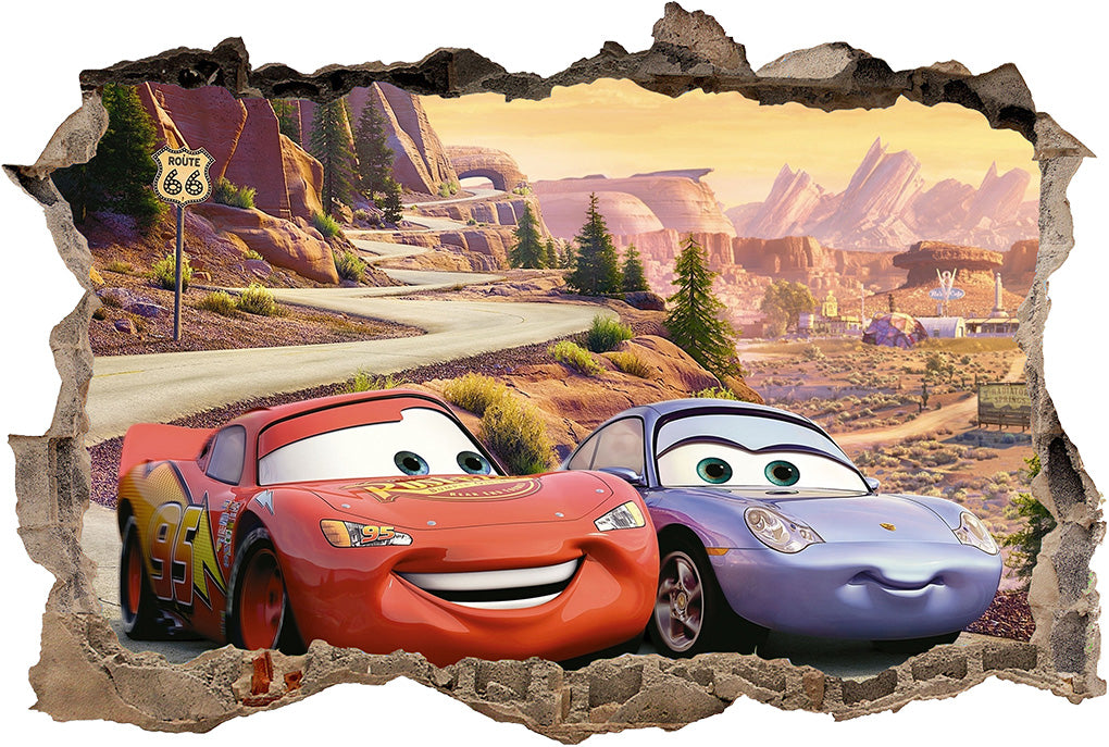 Cars Movie 3D Smashed Broken Decal Wall Sticker J215