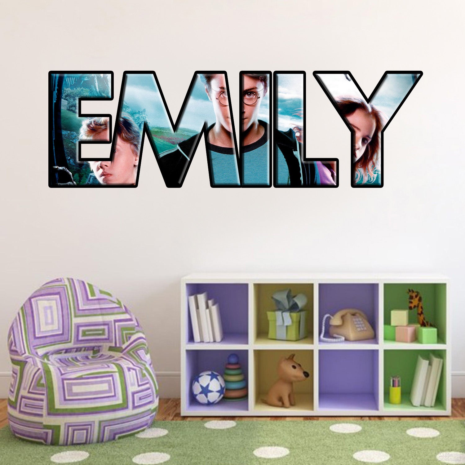 Harry Potter Personnalisé Custom Name Wall Sticker Decal J236