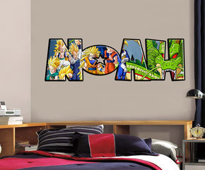 Dragon Ball Z Personalized Custom Name Wall Sticker Decal J238