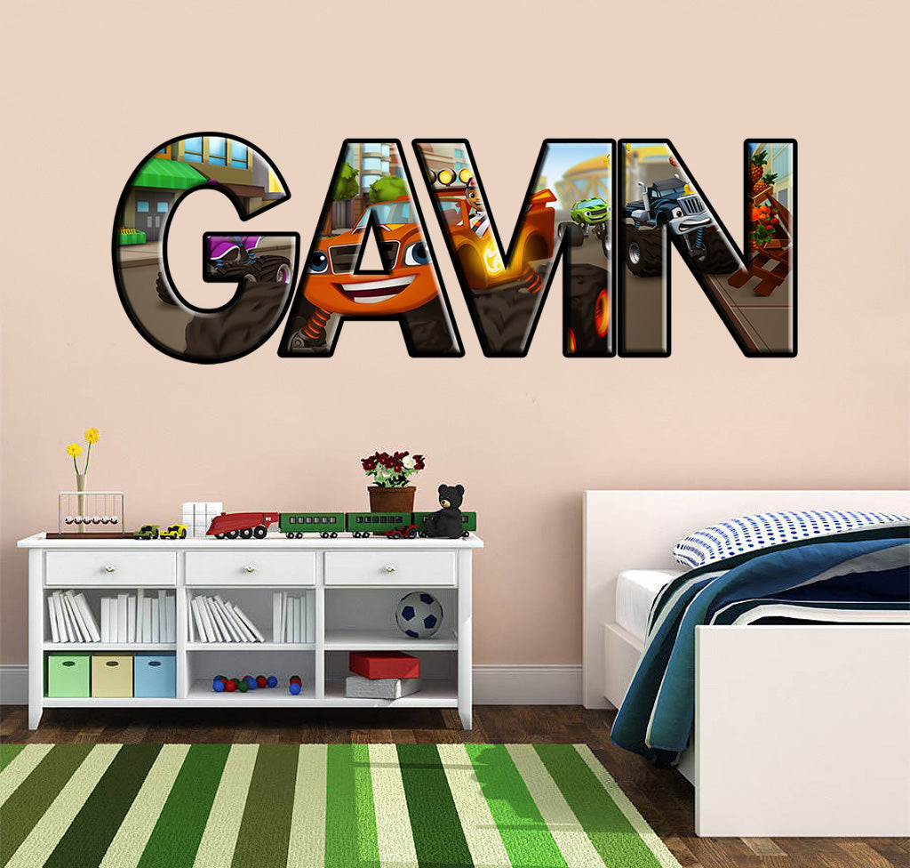 Kids Personalized Custom Name Wall Sticker Decal J242
