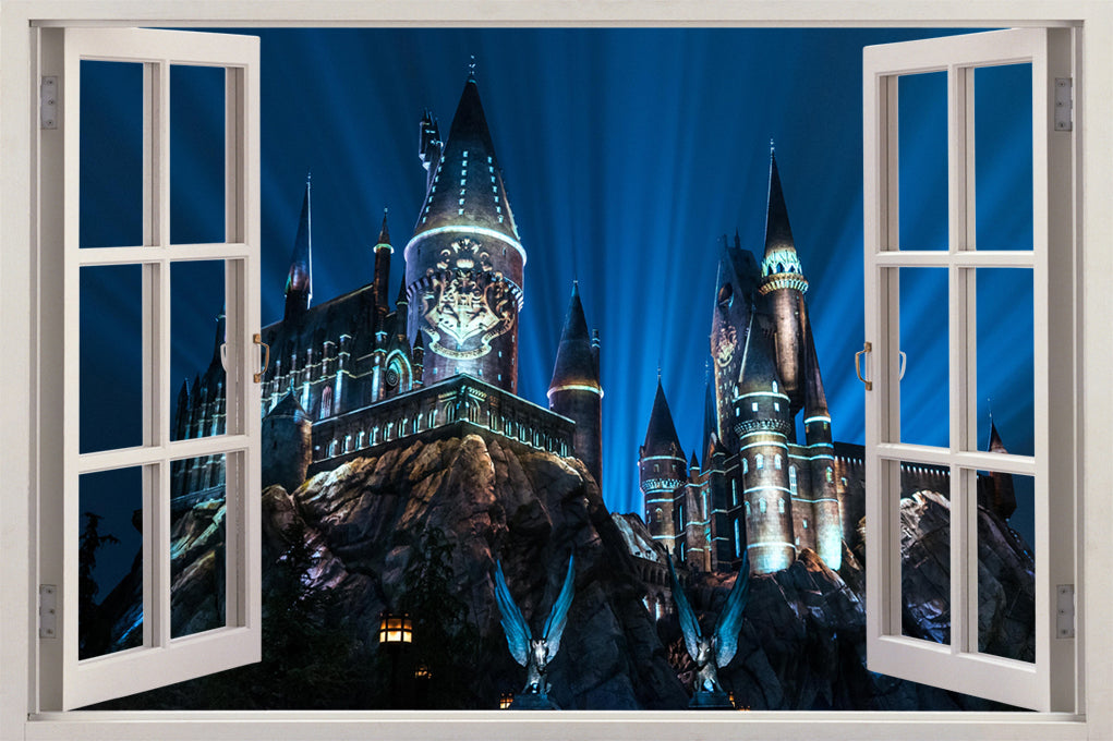 Harry Potter Hogwarts Castle 3D Window Wall Sticker Decal J257