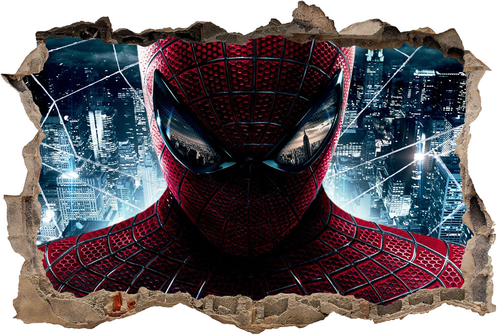The Amazing Spider-Man Superhero 3D Smashed Wall Decal Wall Sticker J292