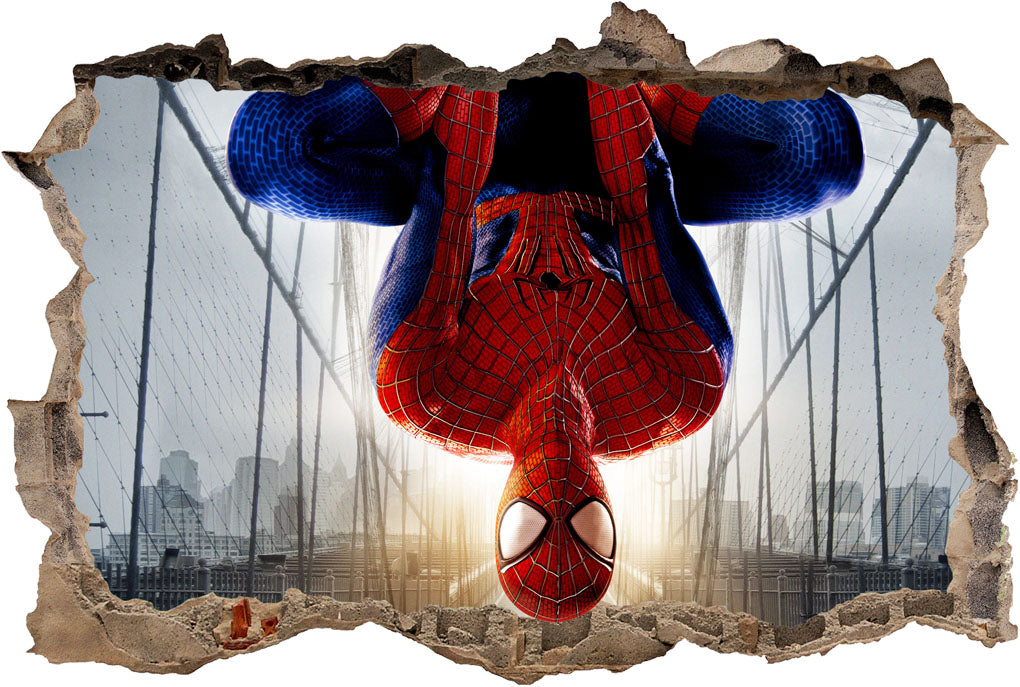 Spider-Man Superhero 3D Smashed Wall Decal Wall Sticker J293