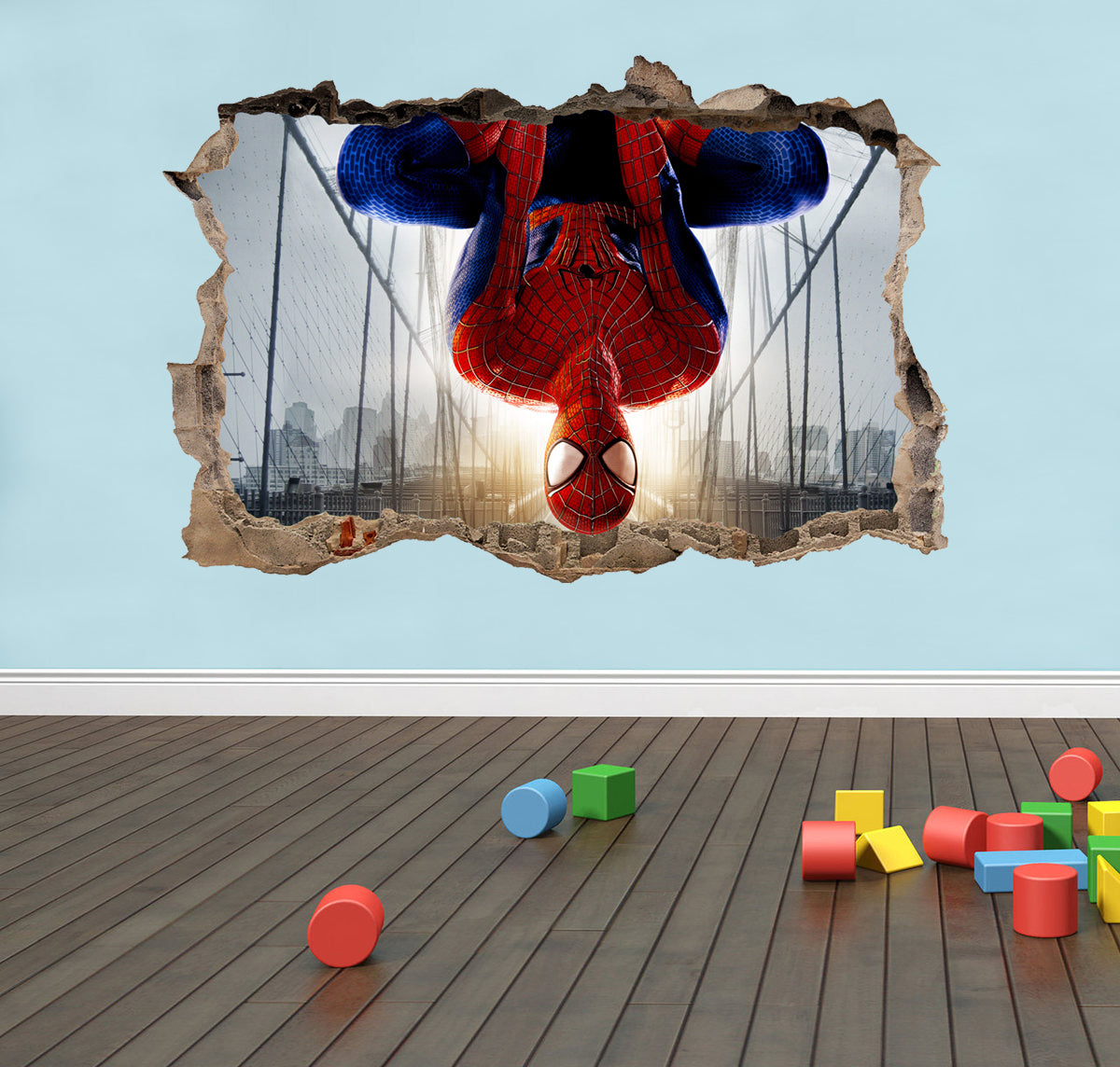Spider-Man Superhero 3D Smashed Wall Decal Wall Sticker J293