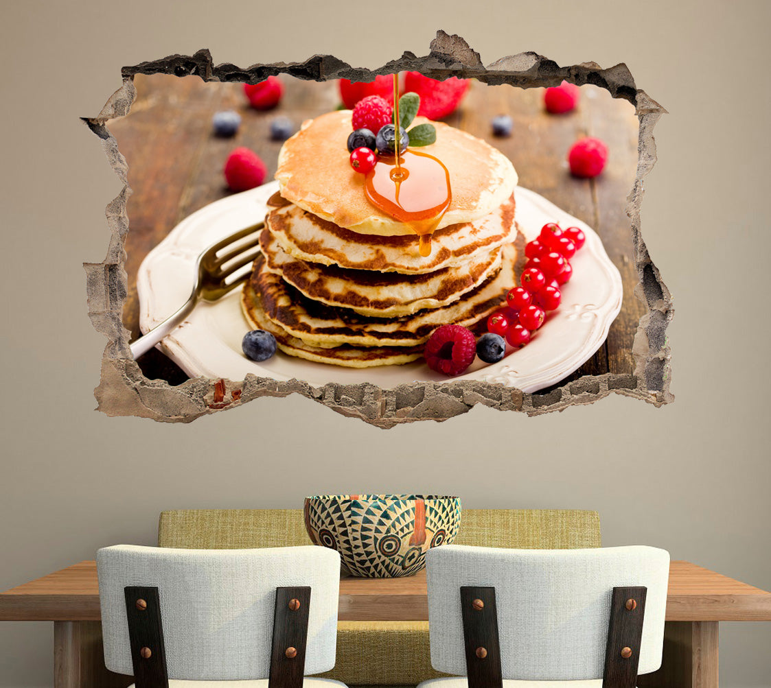 Crêpes 3D Smashed Broken Decal Wall Sticker J331