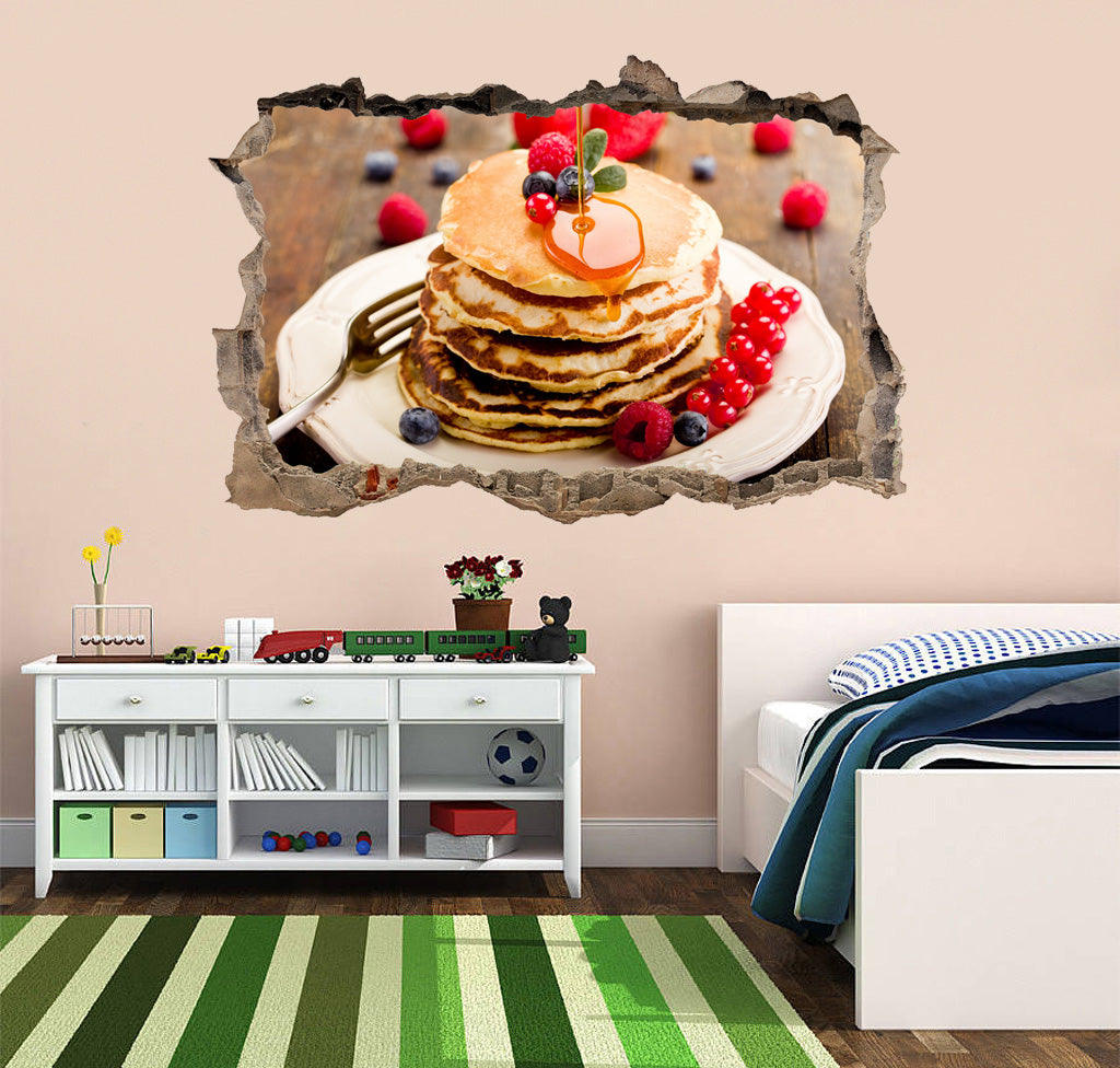 Crêpes 3D Smashed Broken Decal Wall Sticker J331