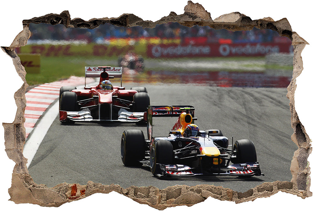 Formule 1 F1 Race Cars 3D Smashed Broken Decal Wall Sticker J53