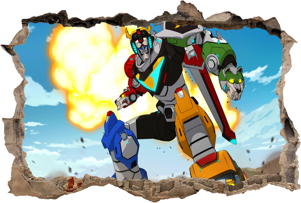 Voltron 3D Smashed Broken Decal Wall Sticker J668