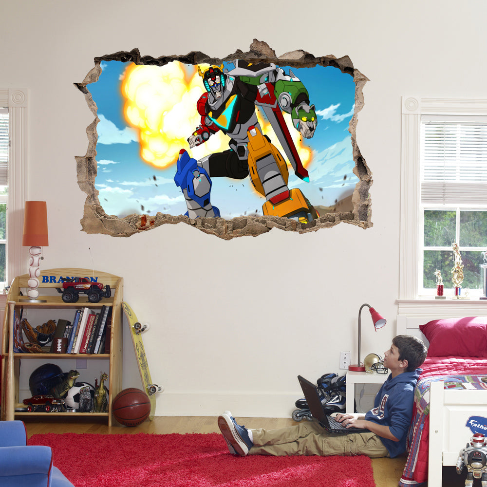 Voltron 3D Smashed Broken Decal Wall Sticker J668