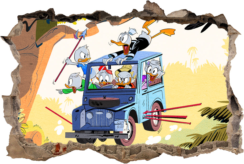Duck Tales 3D Smashed Broken Decal Wall Sticker J677