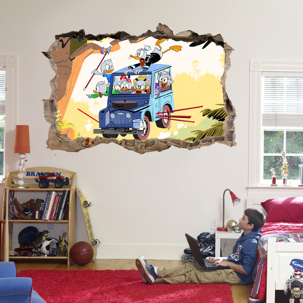 Duck Tales 3D Smashed Broken Decal Wall Sticker J677
