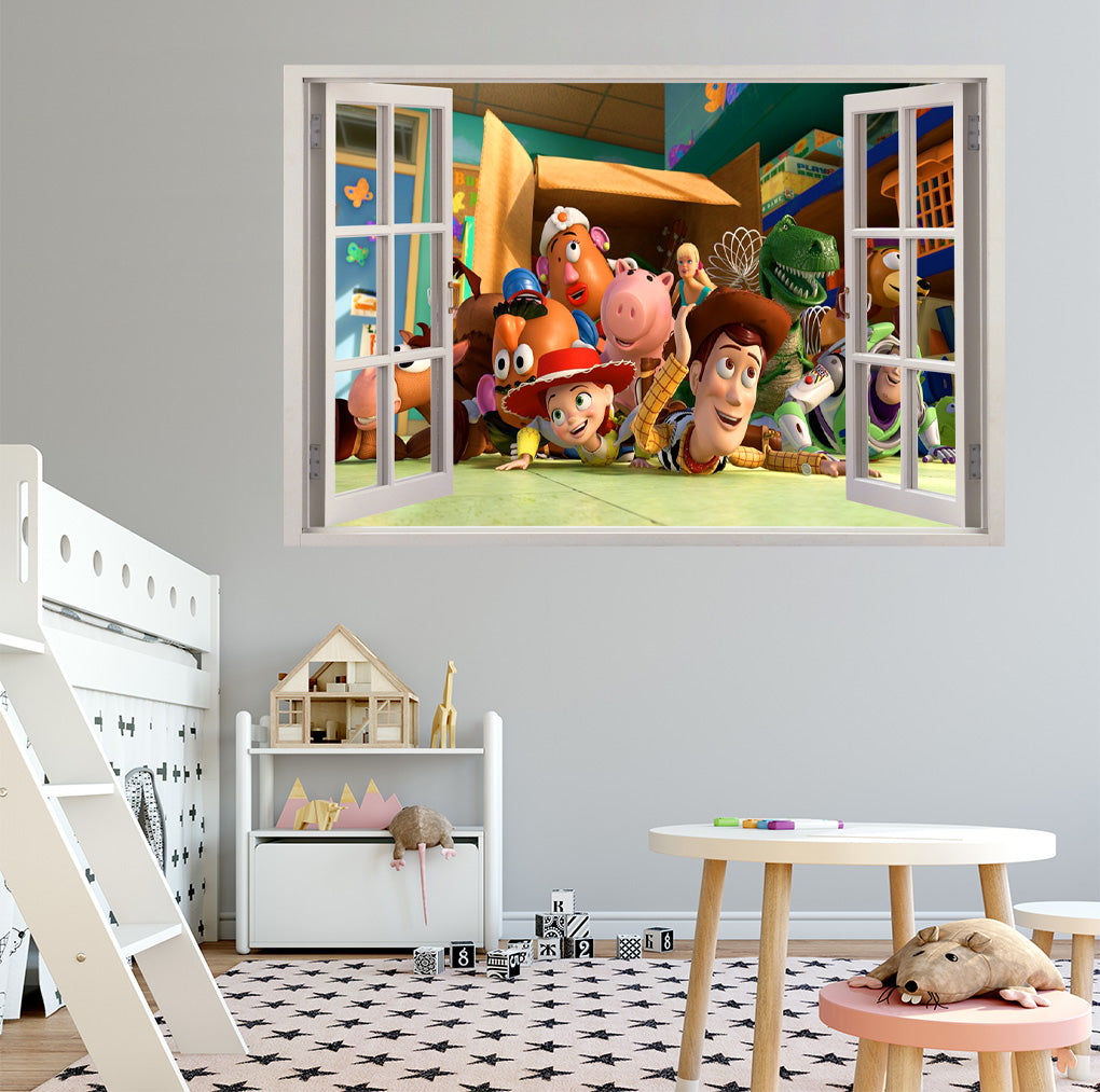 Toy Story Buzz Woody 3D Window Wall Sticker Decal J720