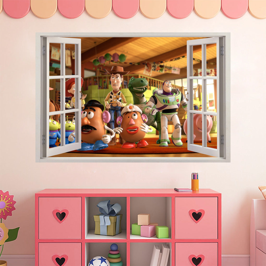 Toy Story Buzz Woody 3D Window Wall Sticker Decal J720