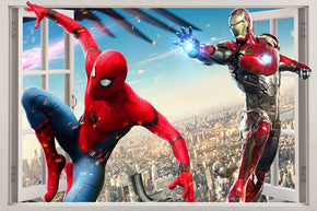 Super Heroes 3D Window Wall Sticker Decal J723
