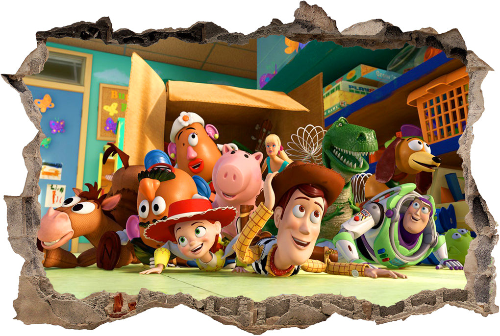 Toy Story 3D Smashed Broken Decal Wall Sticker J743