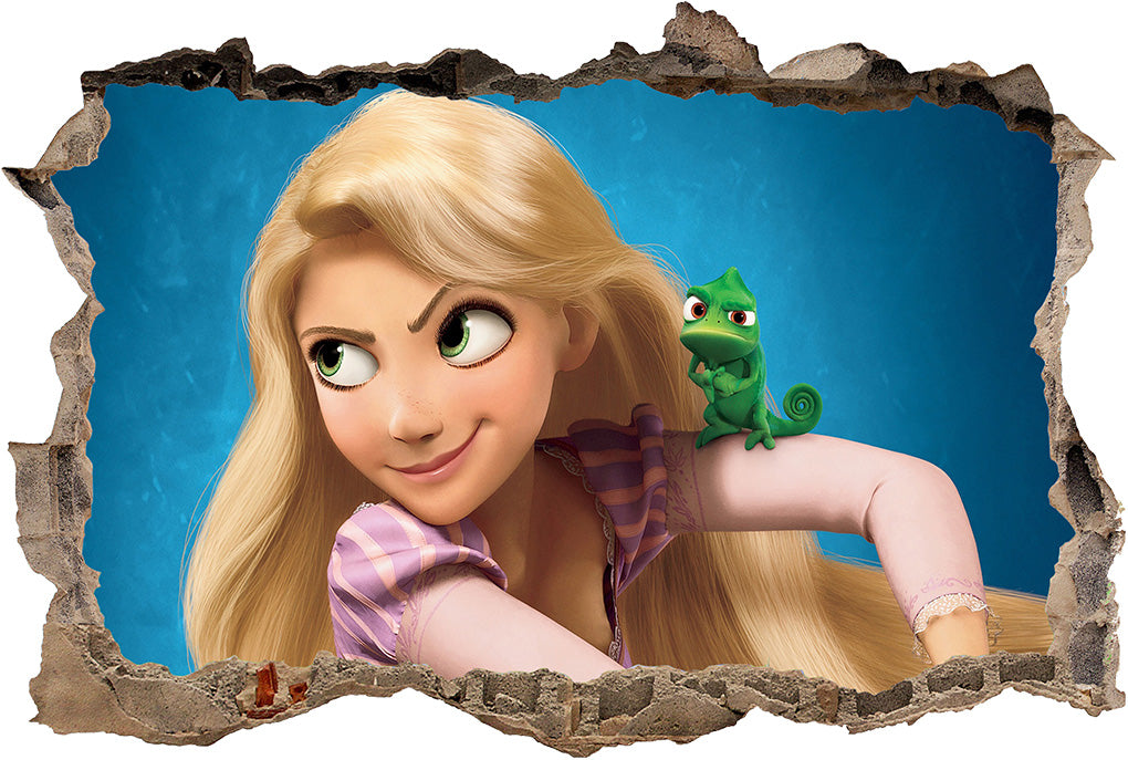 Rapunzel Tangled 3D Smashed Broken Decal Wall Sticker J885