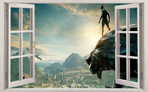 Black Panther Wakanda 3D Window Wall Sticker Autocollant J947