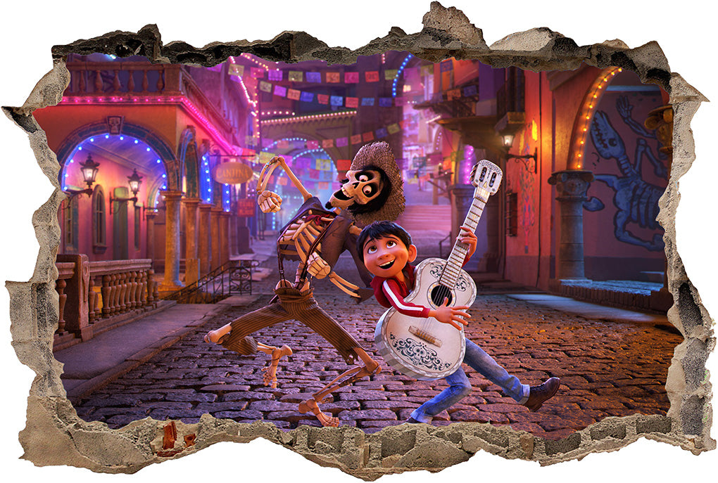 Coco Disney 3D Smashed Broken Decal Wall Sticker J980