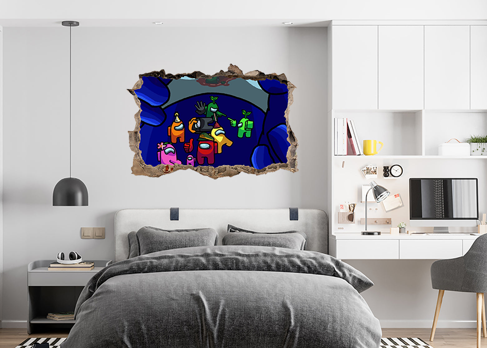 FORTNITE 3D Smashed Hole Illusion Sticker mural autocollant J1500