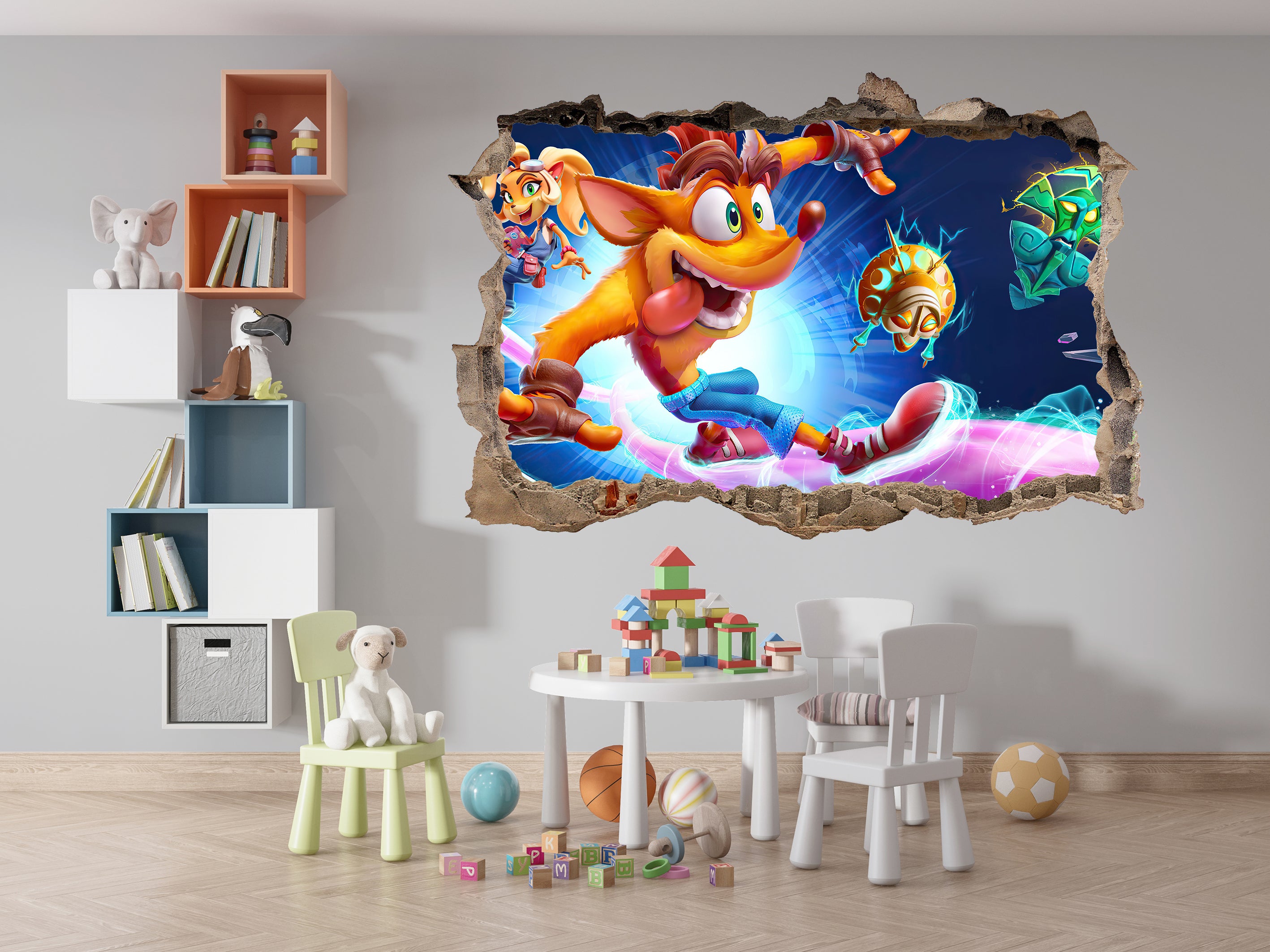 FORTNITE 3D Smashed Hole Illusion Sticker mural autocollant J1500