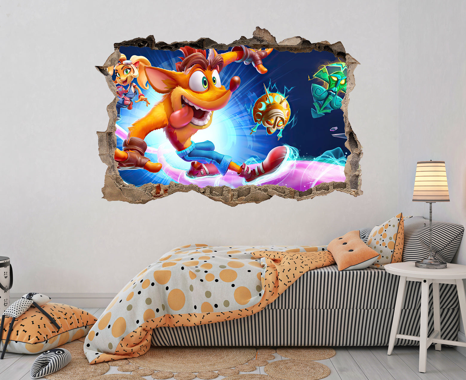 FORTNITE 3D Smashed Hole Illusion Sticker mural autocollant J1500