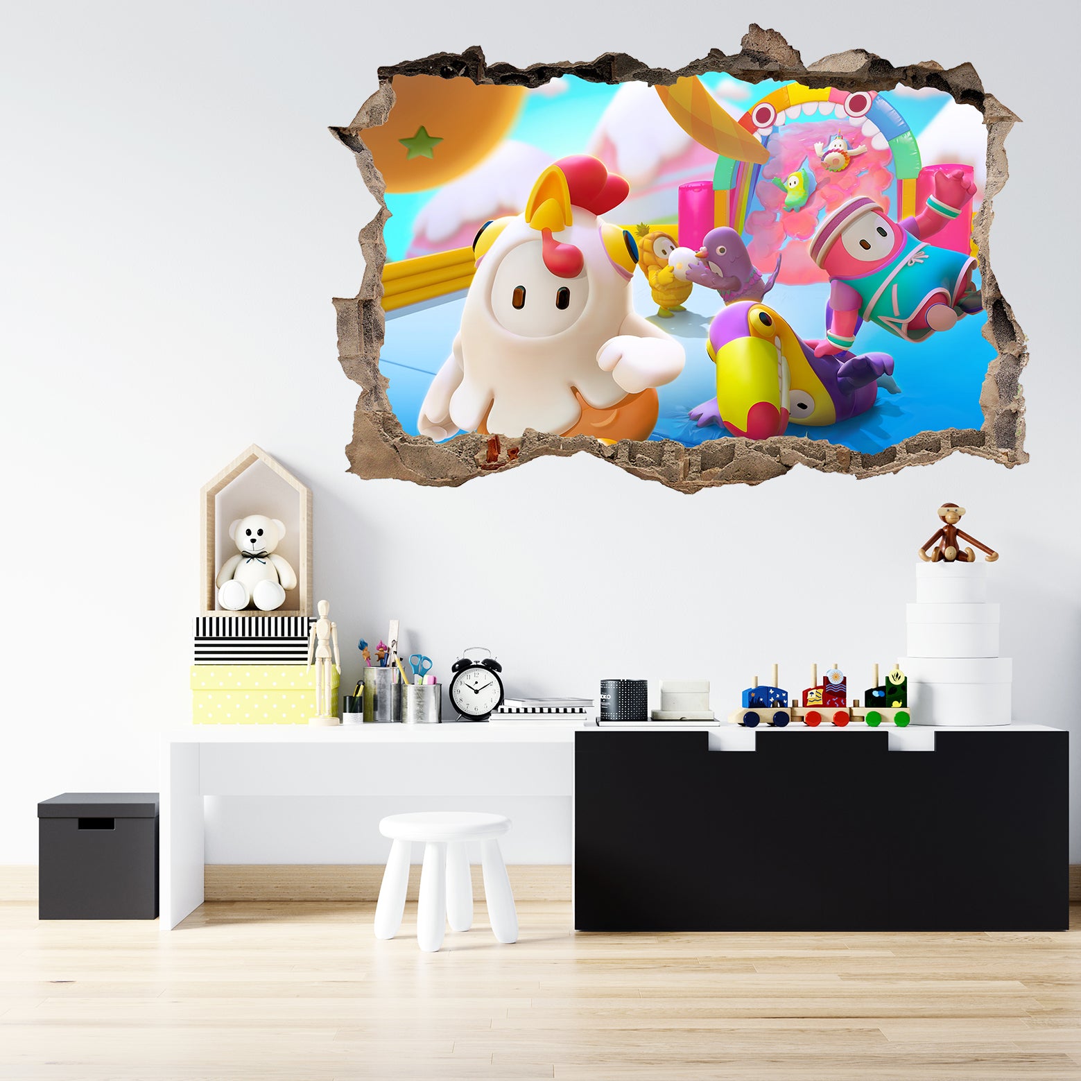 FORTNITE 3D Smashed Hole Illusion Sticker mural autocollant J1500