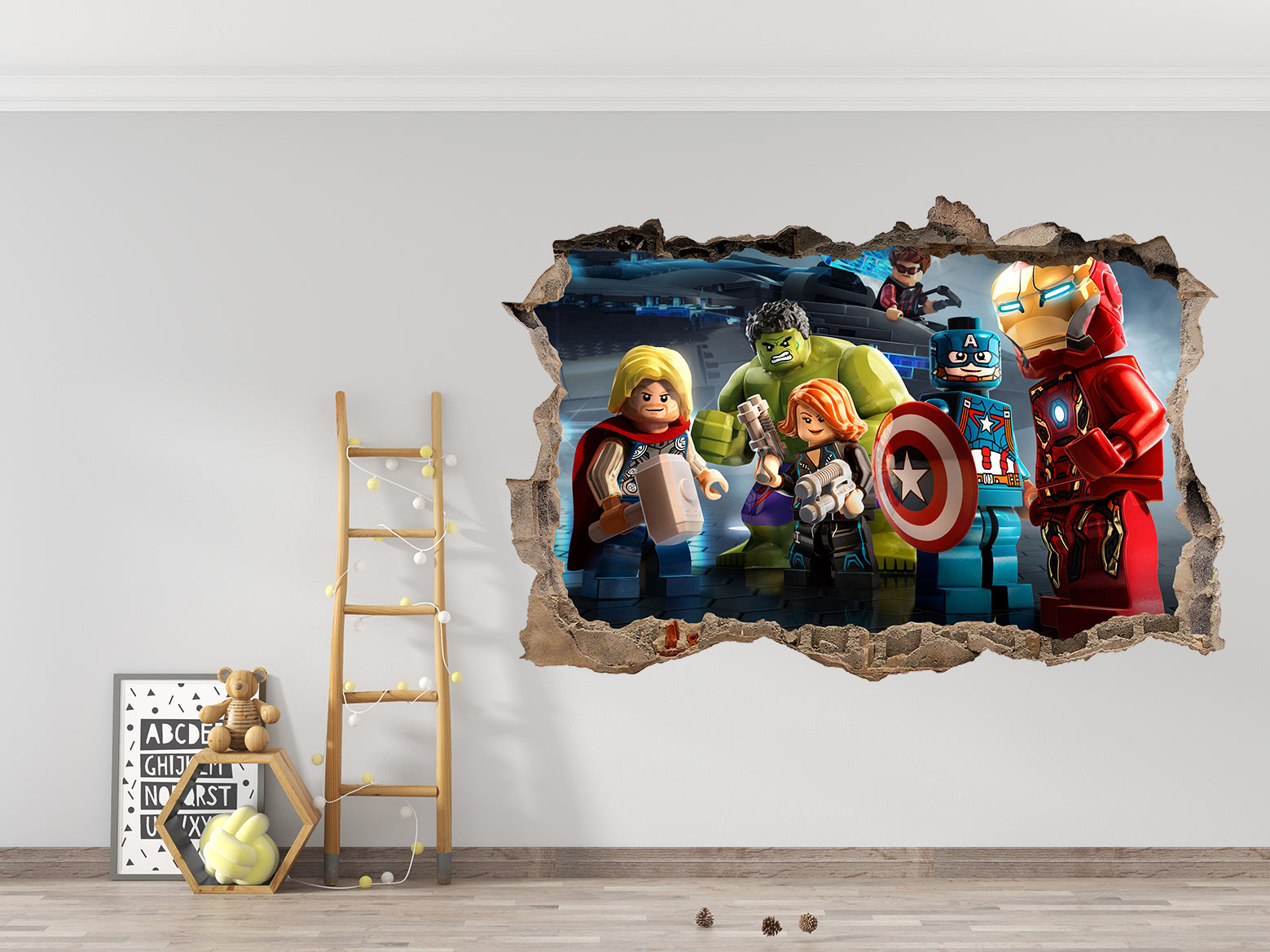 FORTNITE 3D Smashed Hole Illusion Sticker mural autocollant J1500