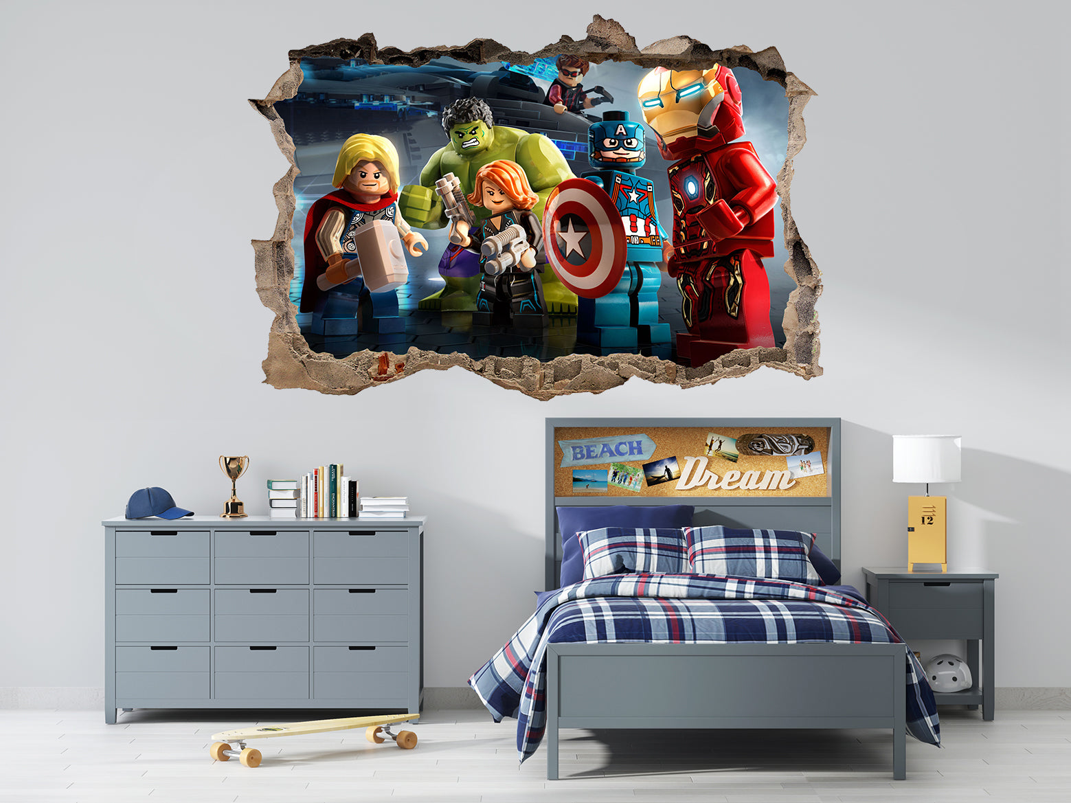 FORTNITE 3D Smashed Hole Illusion Sticker mural autocollant J1500
