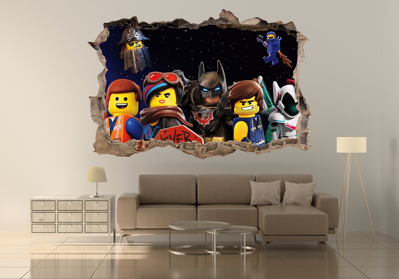FORTNITE 3D Smashed Hole Illusion Sticker mural autocollant J1500