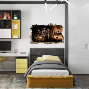 FORTNITE 3D Smashed Hole Illusion Sticker mural autocollant J1500