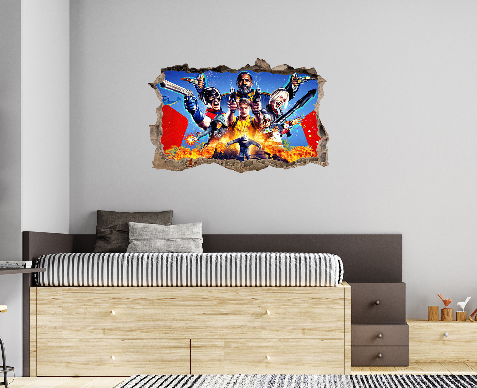 The Suicide Squad 2 3D Smashed Broken Decal Wall Sticker JS56