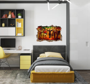 FORTNITE 3D Smashed Hole Illusion Sticker mural autocollant J1500
