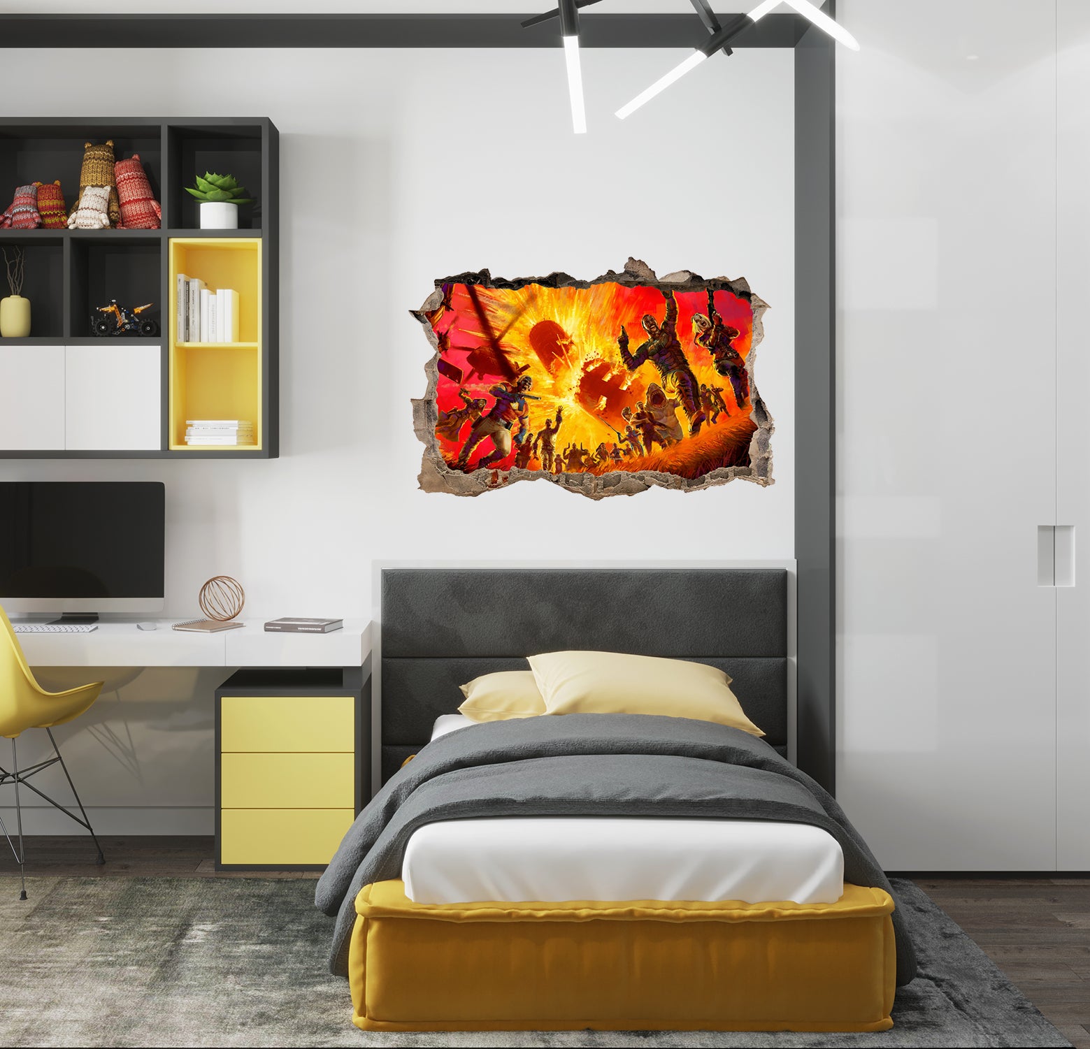 The Suicide Squad 2 3D Smashed Broken Decal Wall Sticker JS60