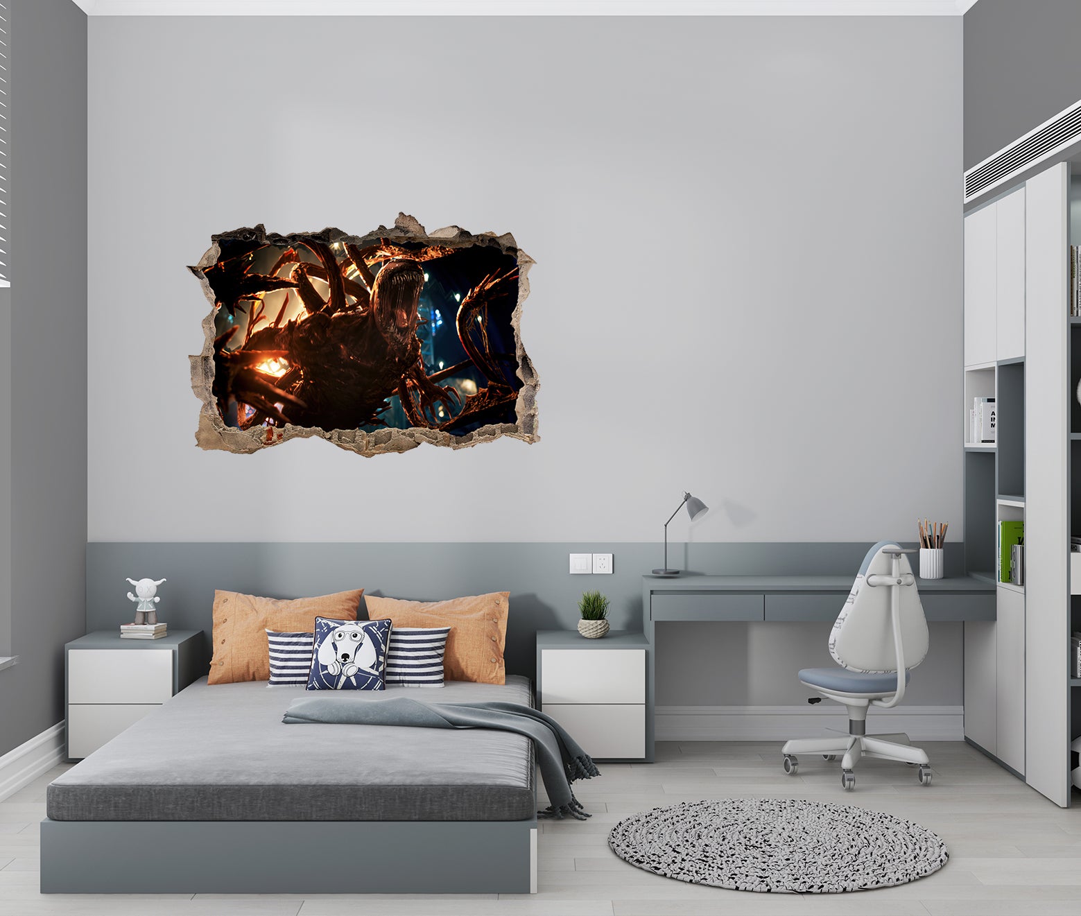 Venom 2 3D Smashed Broken Decal Wall Sticker JS61