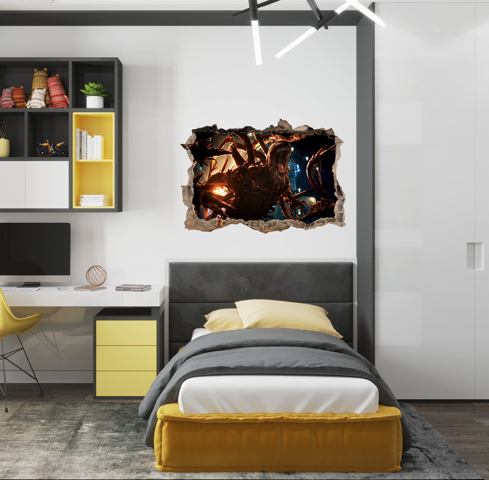 Venom 2 3D Smashed Broken Decal Wall Sticker JS61