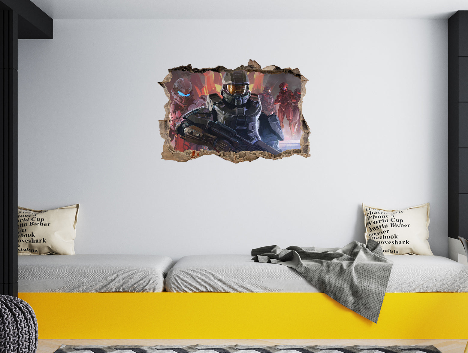 FORTNITE 3D Smashed Hole Illusion Sticker mural autocollant J1500