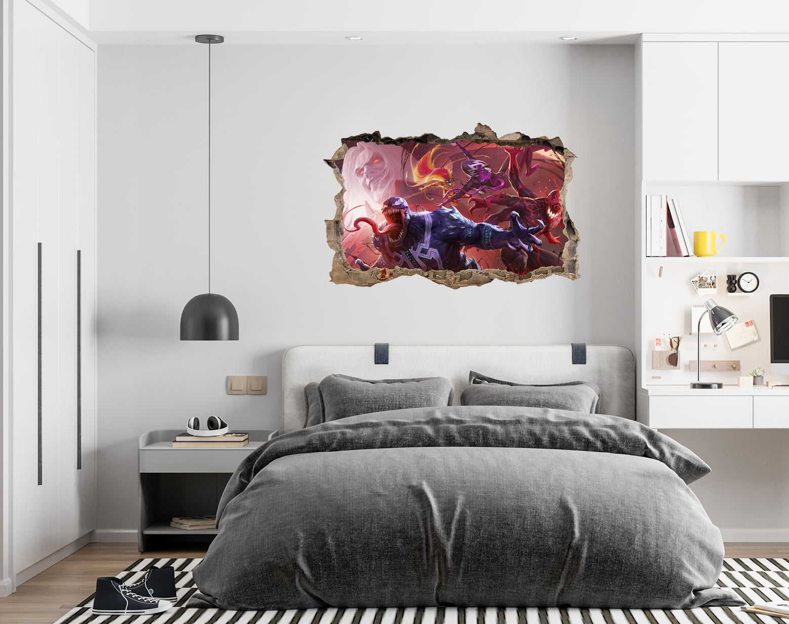 Venom Carnage 3D Smashed Broken Decal Wall Sticker JS92