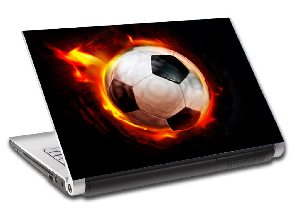 Fire Football personnalisé ordinateur portable peau vinyle autocollant L04