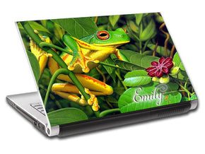 Frog Personalized LAPTOP Skin Vinyl Decal L08