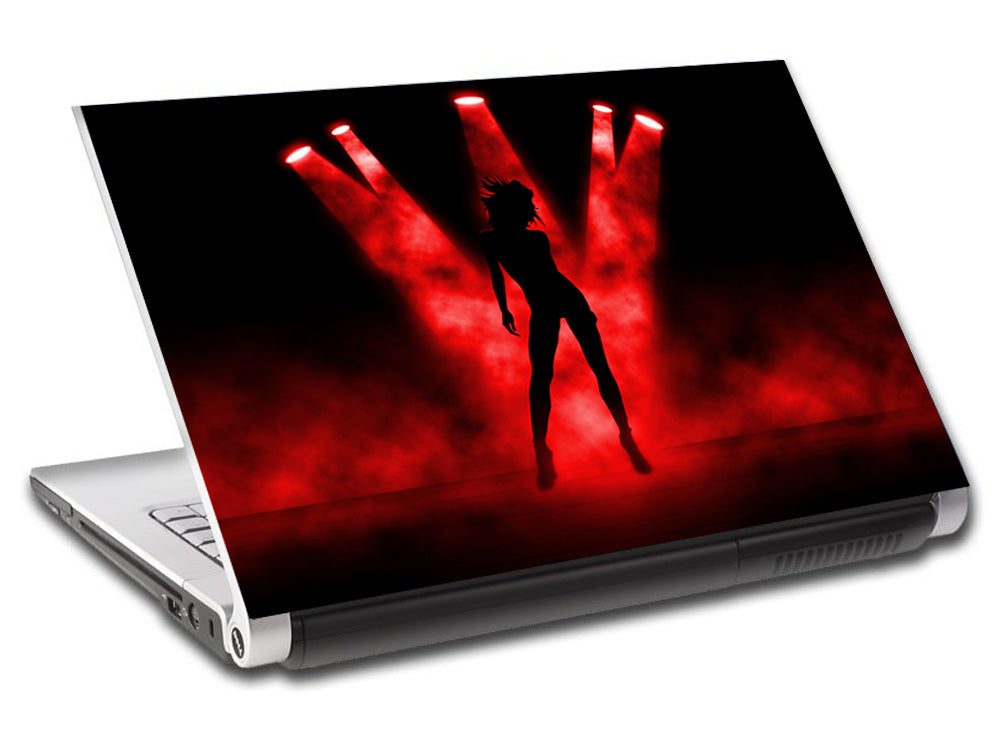 Danseuse fille personnalisée ordinateur portable peau vinyle autocollant L104