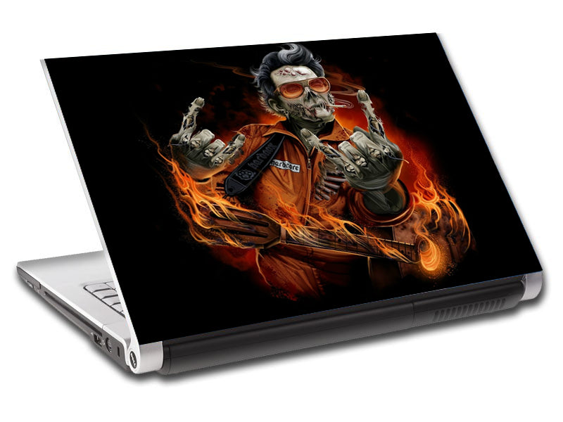 Rock N Roll Zombie personnalisé ordinateur portable peau vinyle autocollant L12