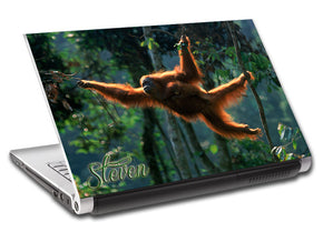 Singe orang-outan personnalisé LAPTOP Skin Vinyl Decal L216