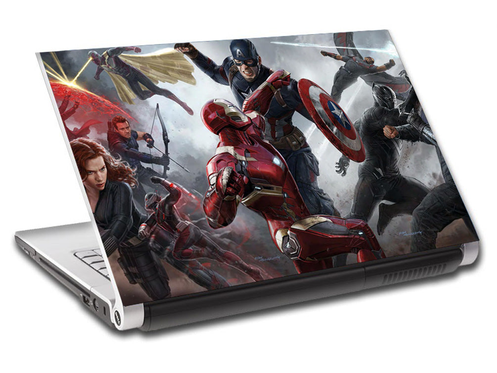 Captain America Civil War personnalisé ordinateur portable peau vinyle autocollant L229