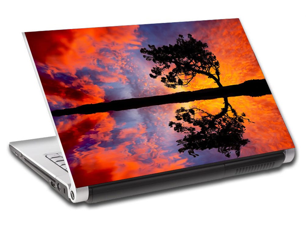 Lake Sunset Tree Ordinateur portable personnalisé Skin Vinyl Decal L255