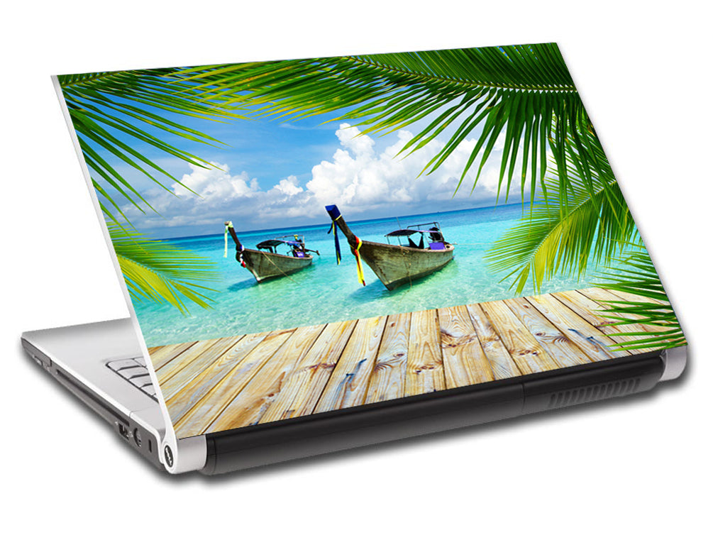 Exotic Beach Boats Ordinateur portable personnalisé Skin Vinyl Decal L308