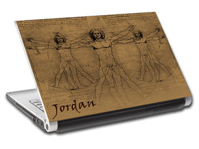Vitruvian Man Personalized LAPTOP Skin Vinyl Decal L34