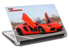 Lamborghini Aventador Race Car Personalized LAPTOP Skin Vinyl Decal L398