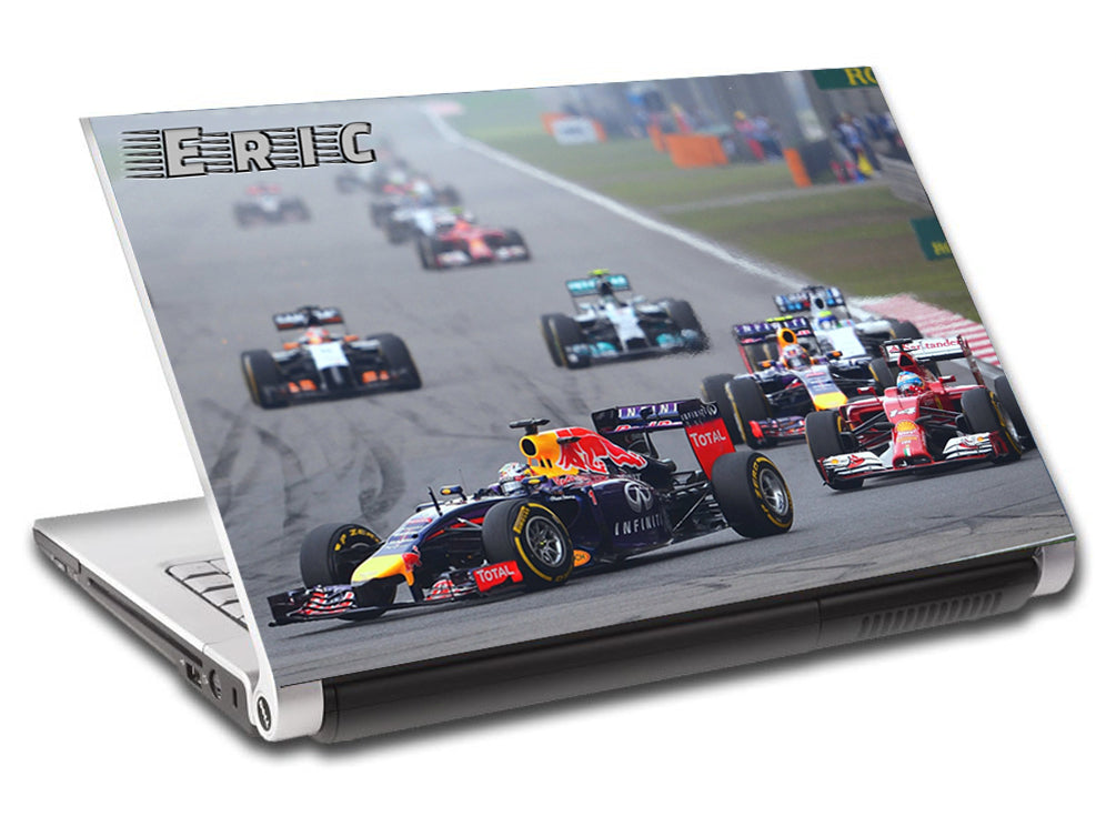 F1 Race Car Personnalisé LAPTOP Skin Vinyl Decal L420
