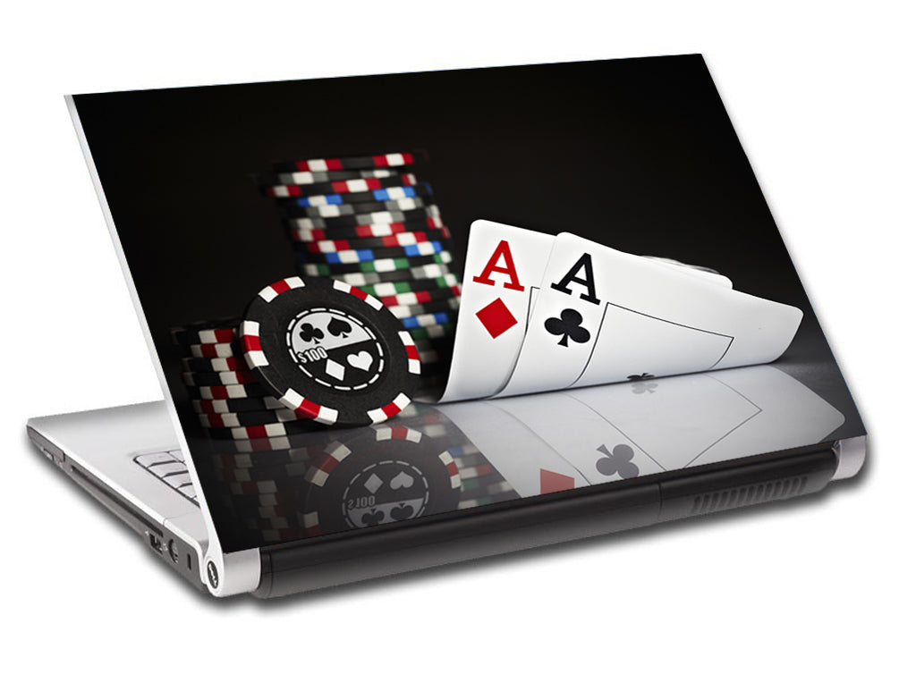 Poker Texas Hold'Em Aces personnalisé ordinateur portable peau vinyle autocollant L450