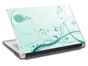 Swirls & Vines Personalized LAPTOP Skin Vinyl Decal L47